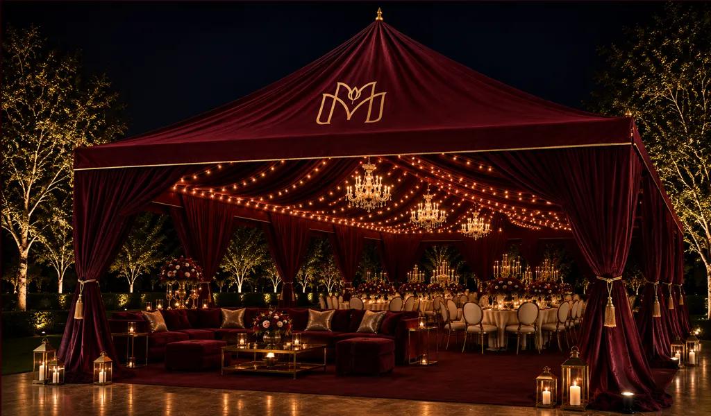 tent setup in open space